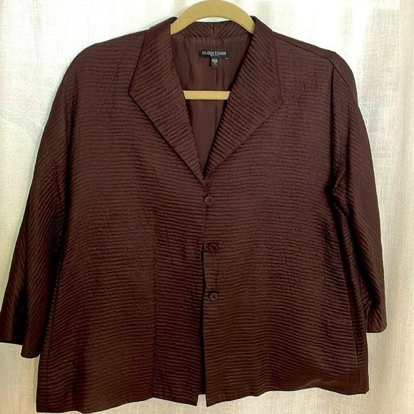 Elegant Eileen Fisher‎ silk and wool jacket PS​ - Picture 1 of 6